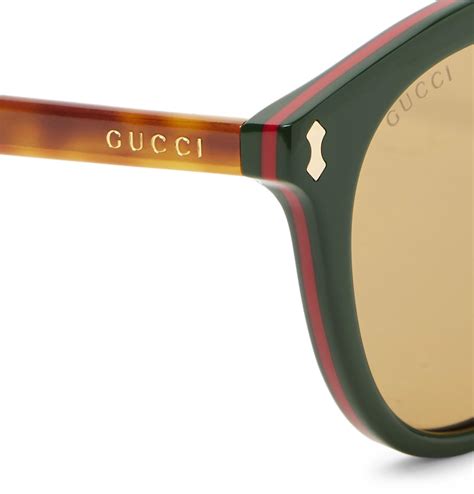 gucci men's turtle round keyhole sunglasses green and red|gucci aviator style sunglasses.